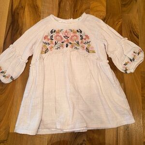 Jessica Simpson floral embroidered cotton dress‎ boho style size 18 months